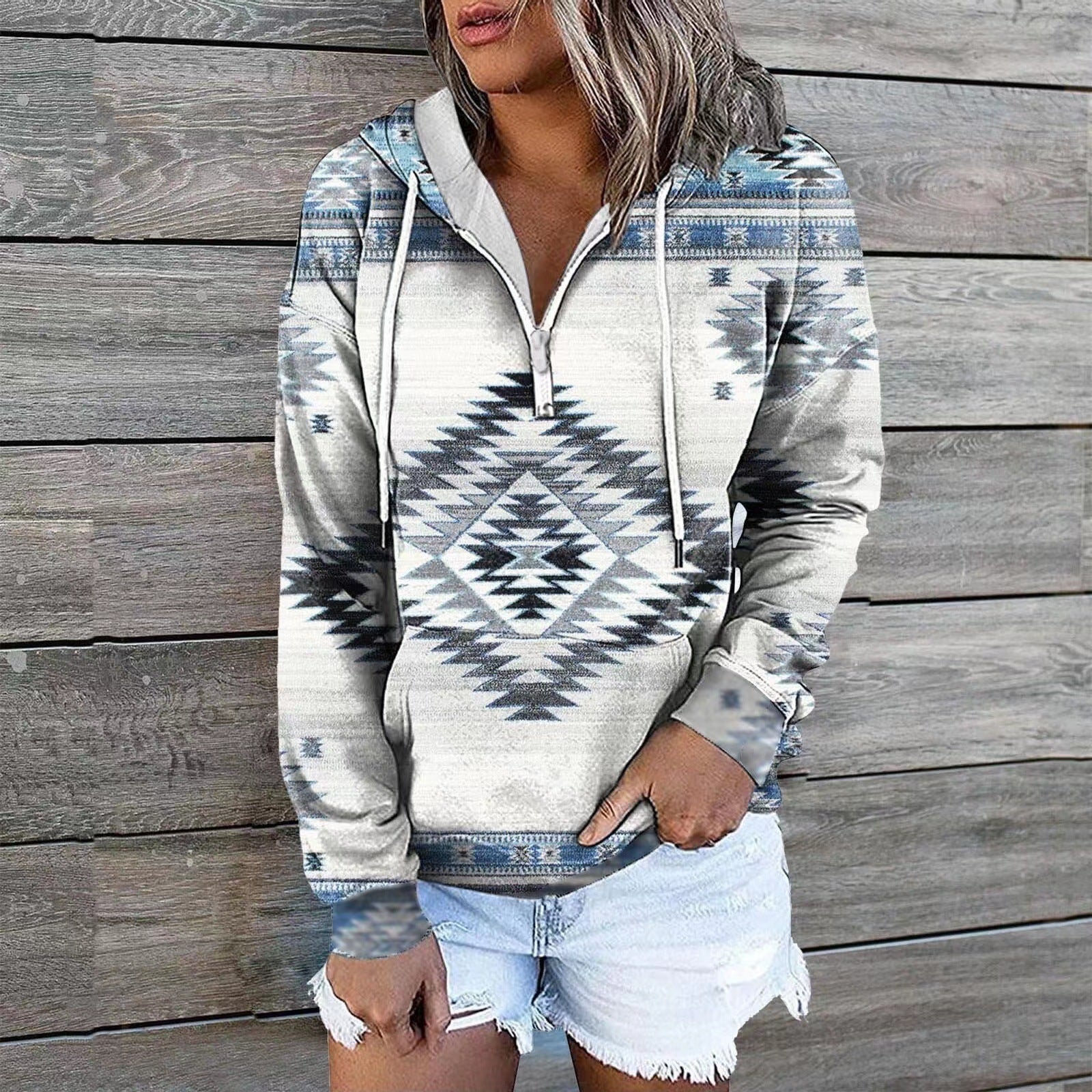 Hooded Bohemia Style Casual Long Sleeve Hoodies