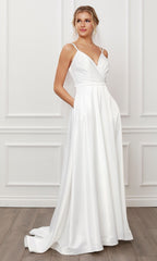 Temperament Solid Color Evening Dress