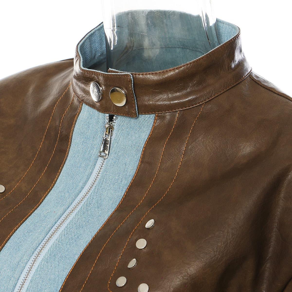 American retro design motorcycle jacket