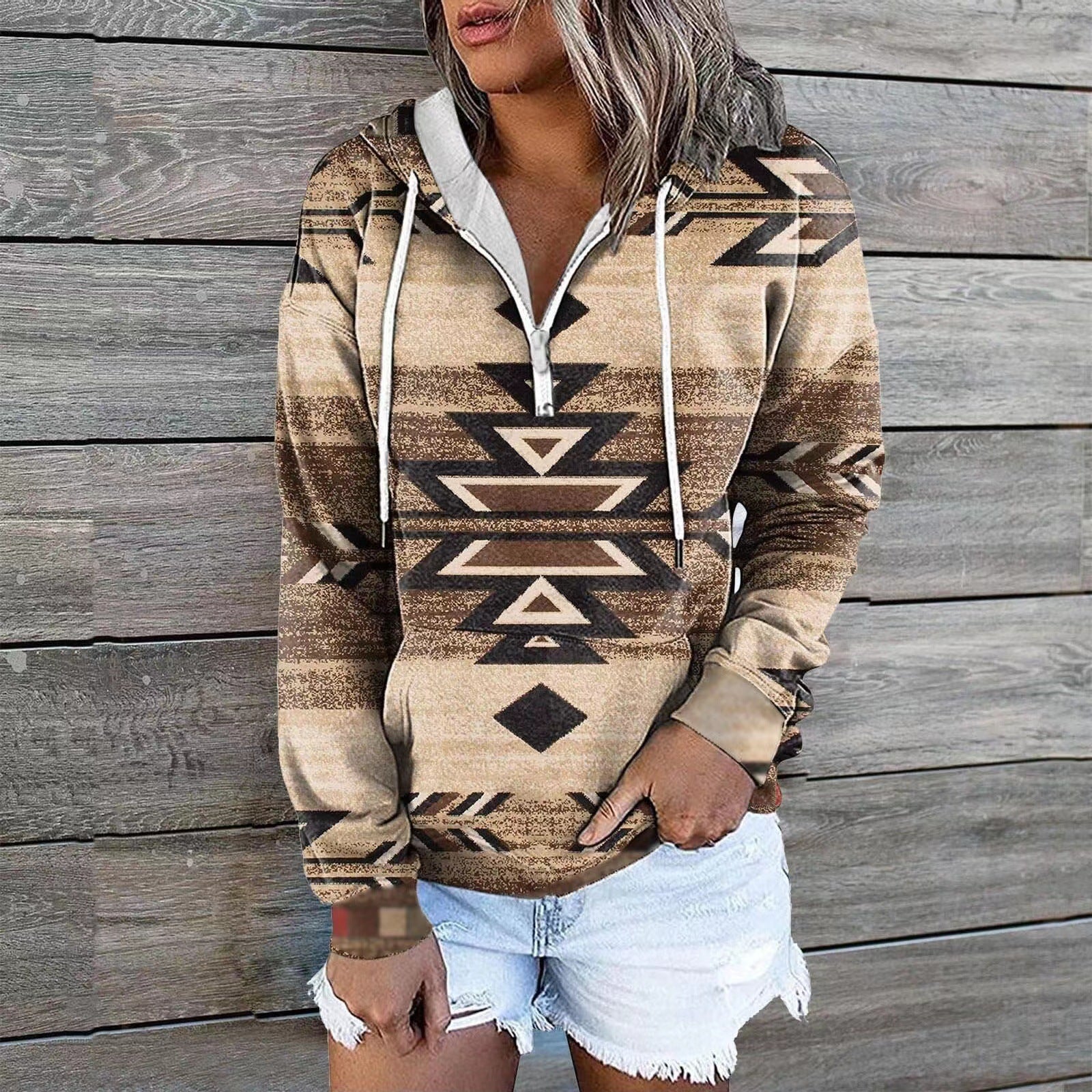 Hooded Bohemia Style Casual Long Sleeve Hoodies