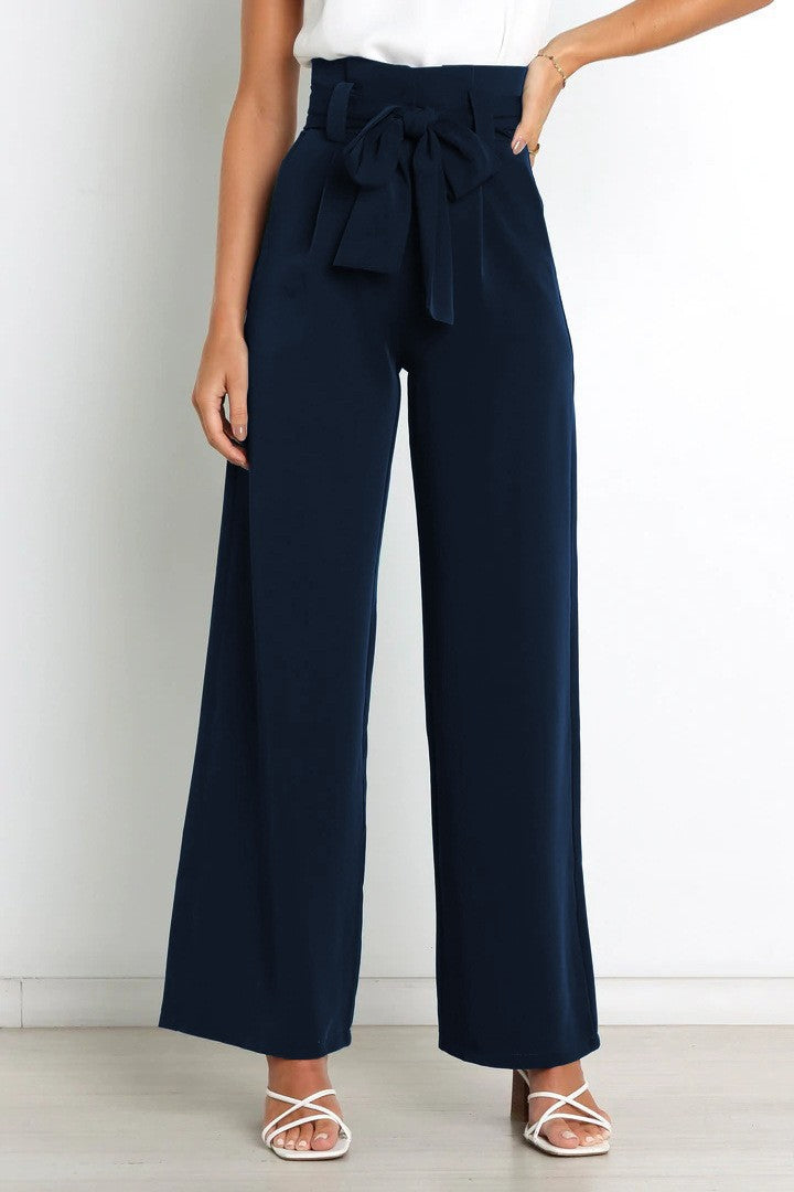 Walk The Walk Tie Palazzo Pants in Khaki