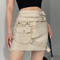 American pocket tooling denim skirt