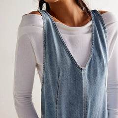 Sexy Jean Backless Jumpsuits