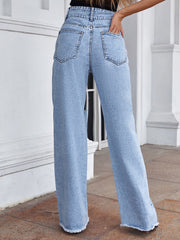 Hole Loose High Waist Jeans