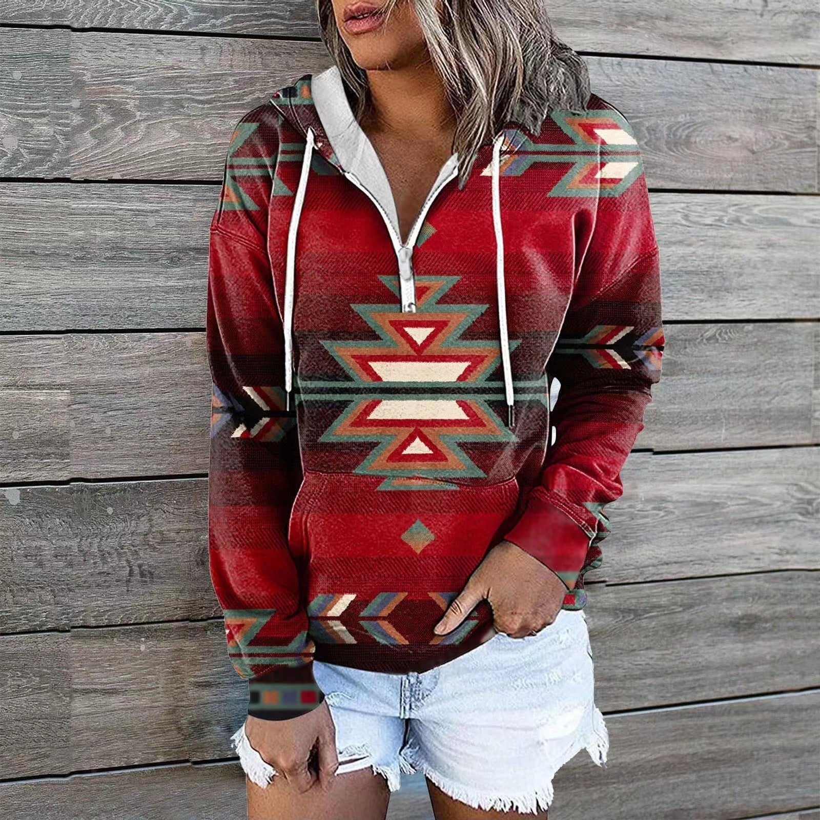 Hooded Bohemia Style Casual Long Sleeve Hoodies
