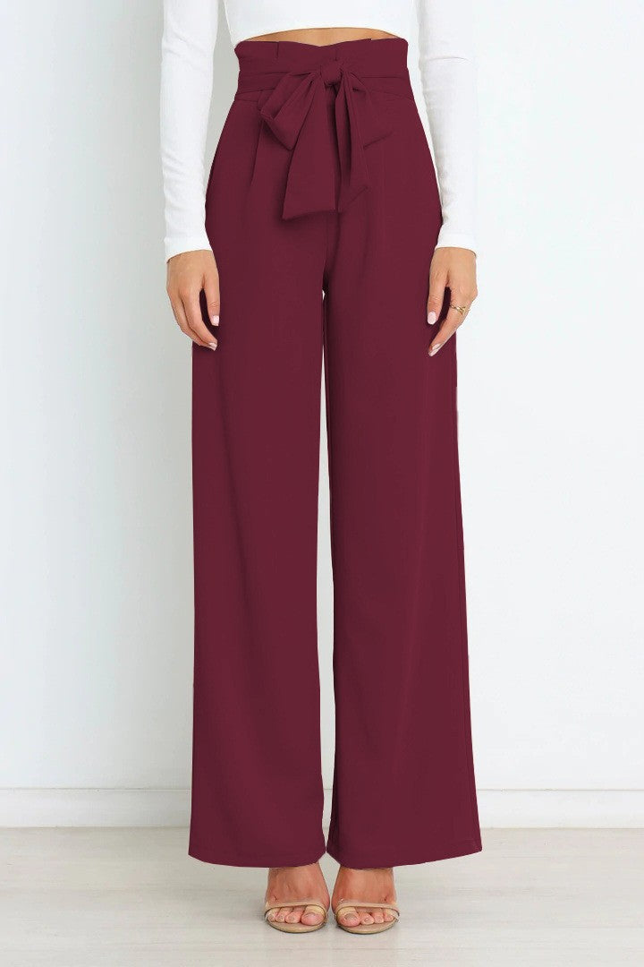 Walk The Walk Tie Palazzo Pants in Khaki