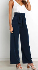 Walk The Walk Tie Palazzo Pants in Khaki