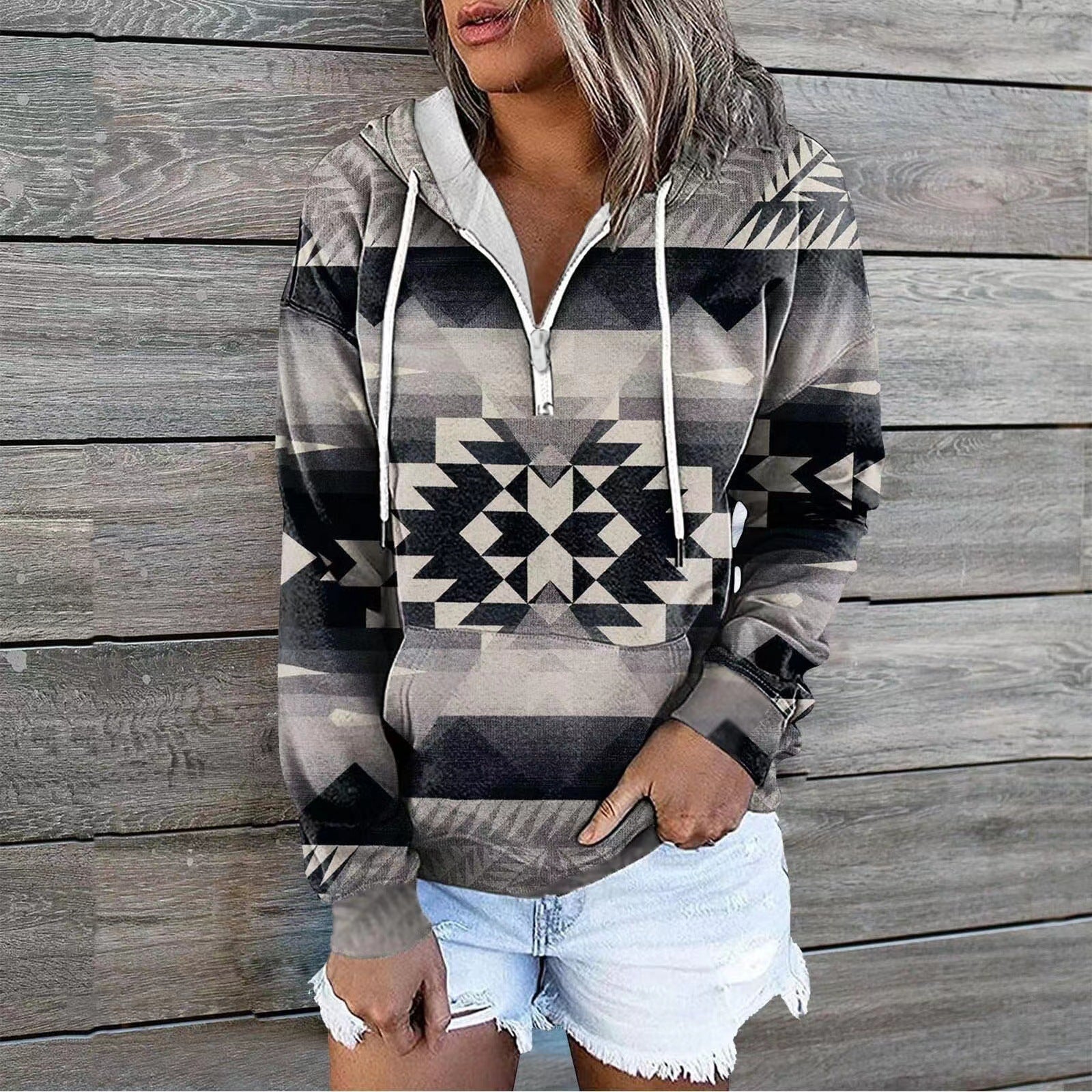 Hooded Bohemia Style Casual Long Sleeve Hoodies