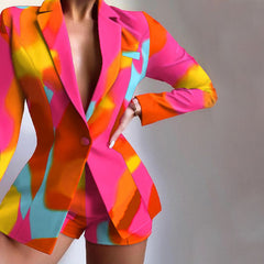 Slim Short Blazer Pants Two-pieces