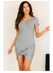 Asymmetric Hem T-Shirt Dress