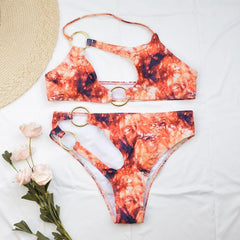 hoop smudge split bikini