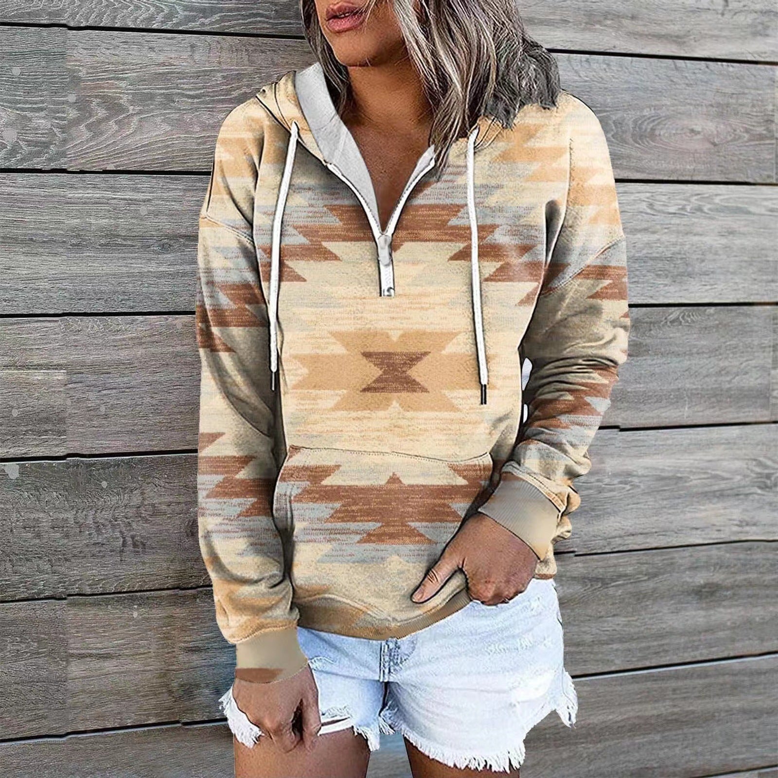Hooded Bohemia Style Casual Long Sleeve Hoodies