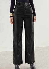 PU Leather High Waist Pants