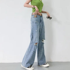 Undefined Straight Mom Jeans Female Pants Jeans