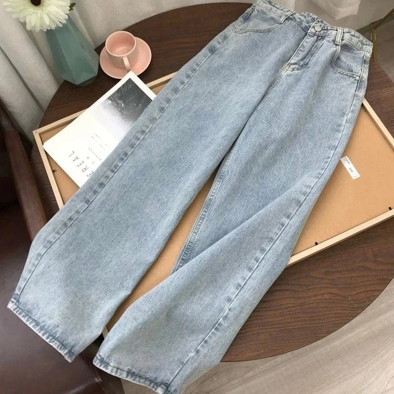 Undefined Straight Mom Jeans Female Pants Jeans