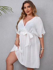 Knitted Mesh Bikini Beachwear Cover Up Plus Size Swimsuit