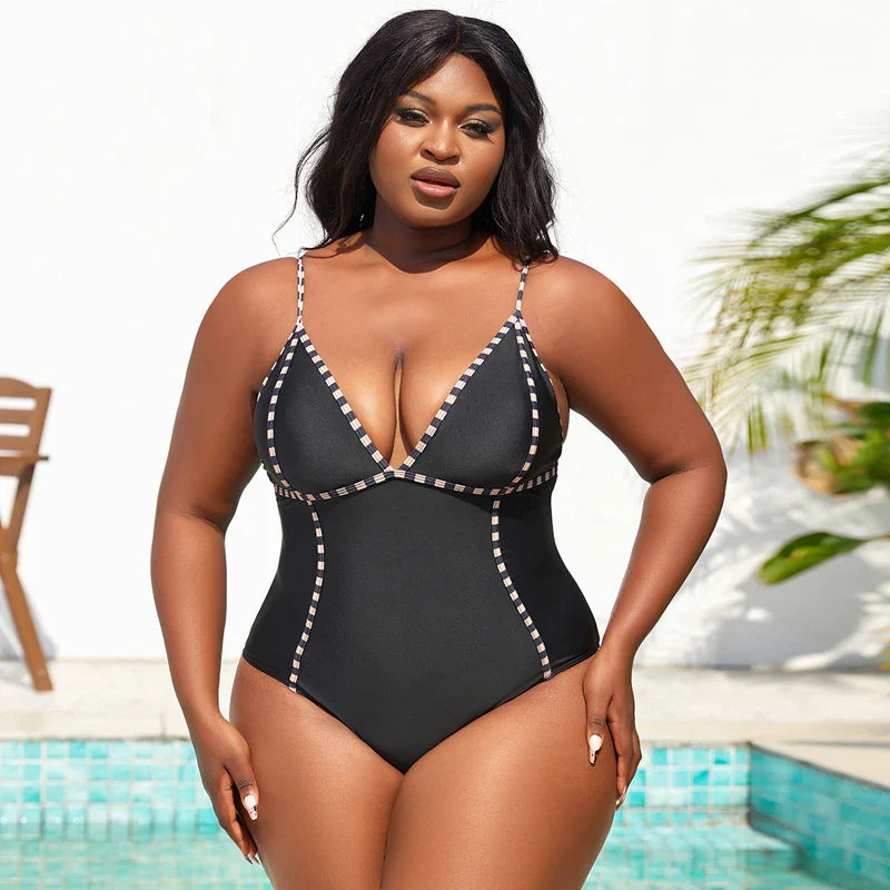 Waistband Bikini Beachwear Bathing Suit Plus Size Swimsuits