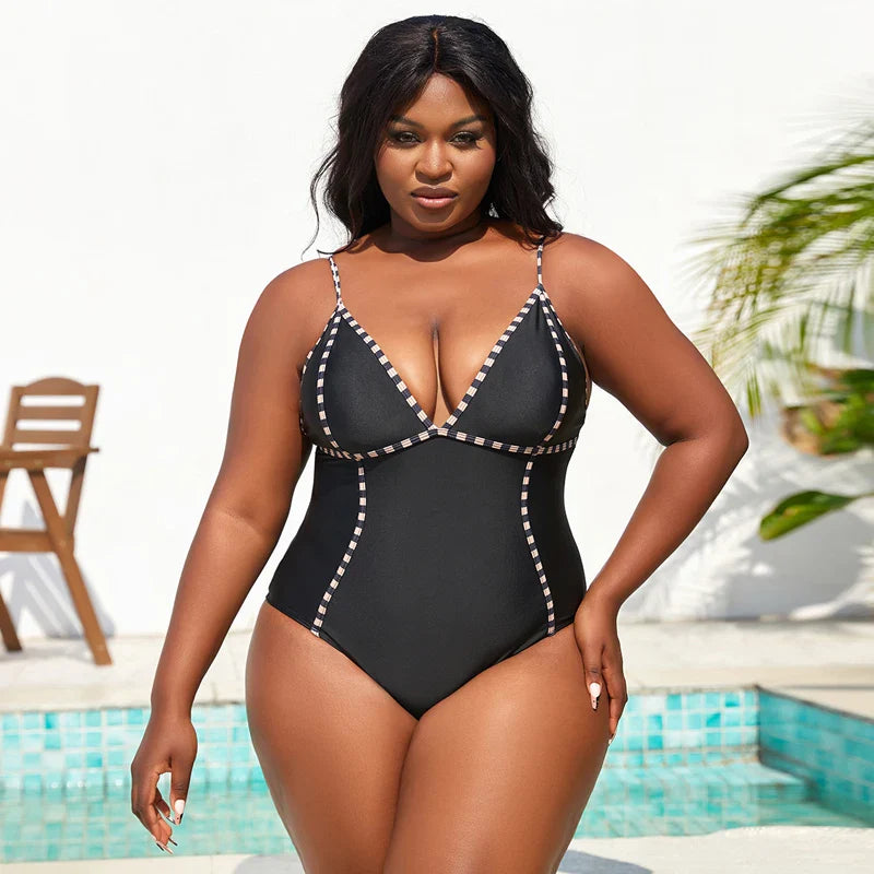 Waistband Bikini Beachwear Bathing Suit Plus Size Swimsuits