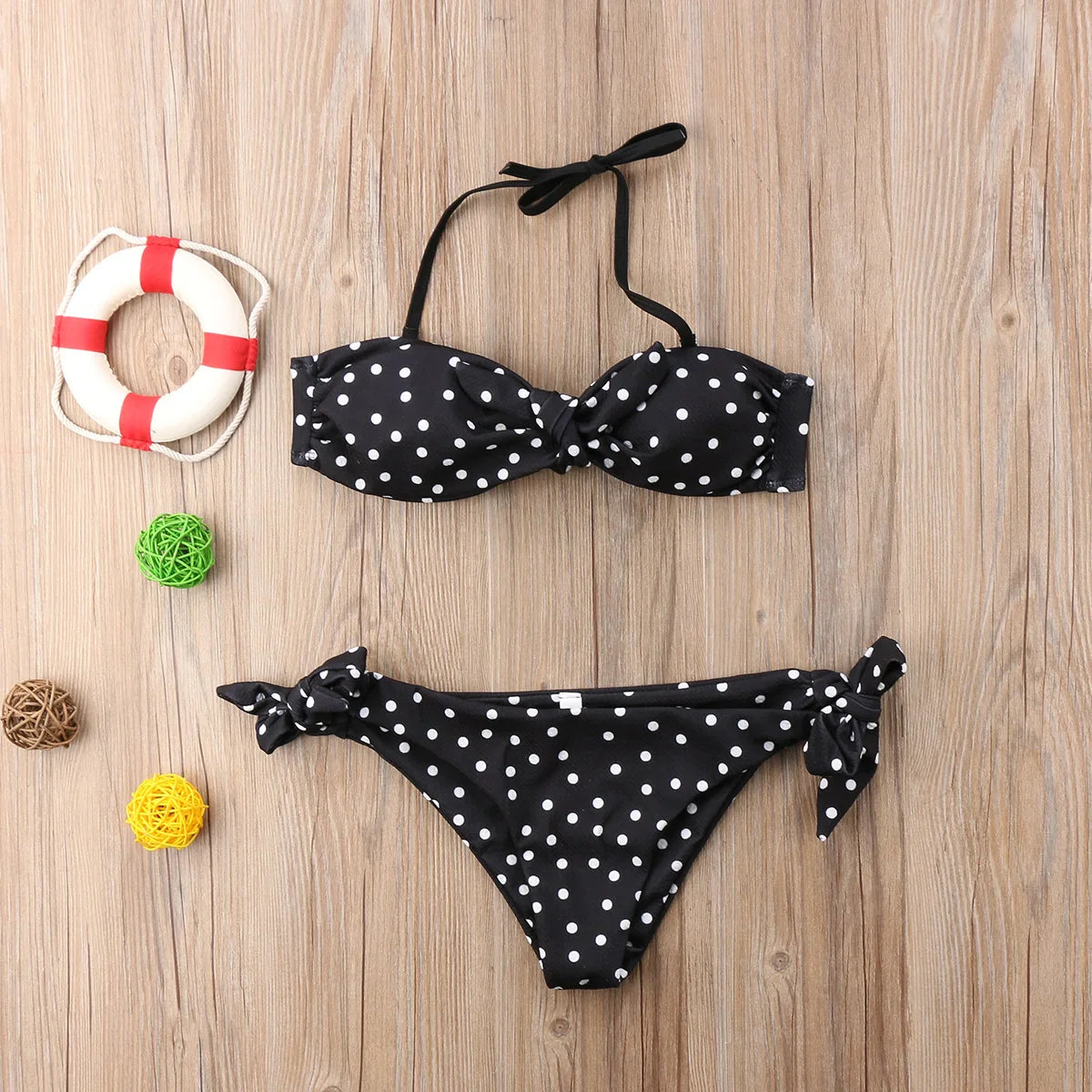 Lace-Up Summer Beachwear Basic Swimsuit
