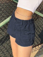 Low Waisted Shorts Harajuku Retro Basic Casual Sporty Bottom Biker