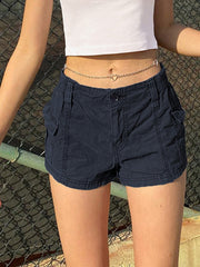 Low Waisted Shorts Harajuku Retro Basic Casual Sporty Bottom Biker