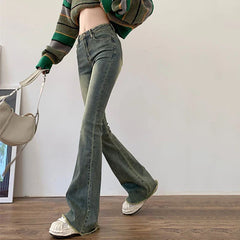 High Waist Street Denim Trousers