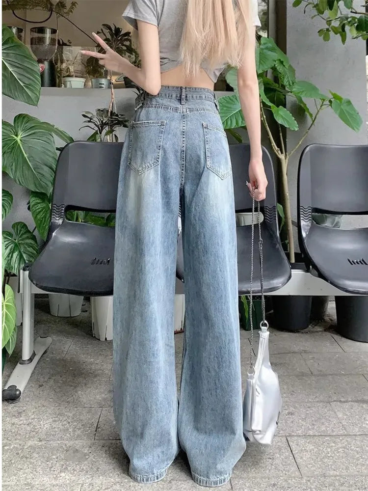 Summer Holes High Waist Retro Jeans