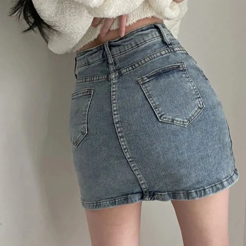 Korean High Waist  Tight Bag Hip Mini Skirt