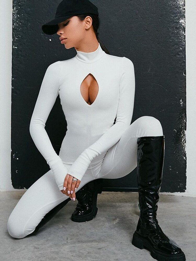 Sporty Fitness Hollow Jumpsuit