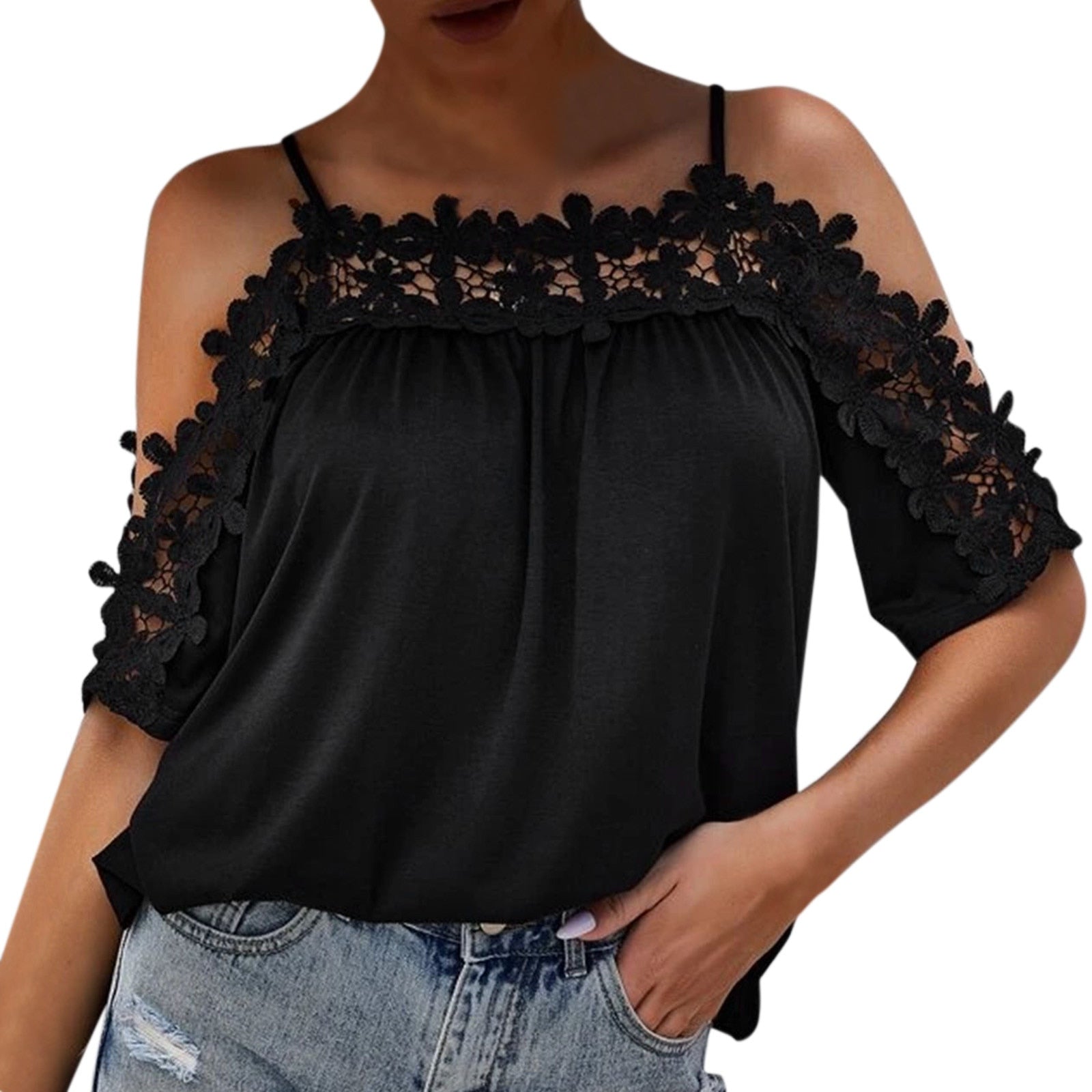 Sleeveless  Off Shoulder Blouse Vacation Shirts Fashion Elegant Vest Tops