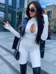 Sporty Fitness Hollow Jumpsuit