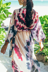 Tie Dye Bat Kimono Cover Up Summer Cardigans