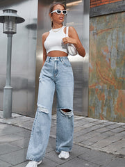 Ripped Baggy High Waist Jeans