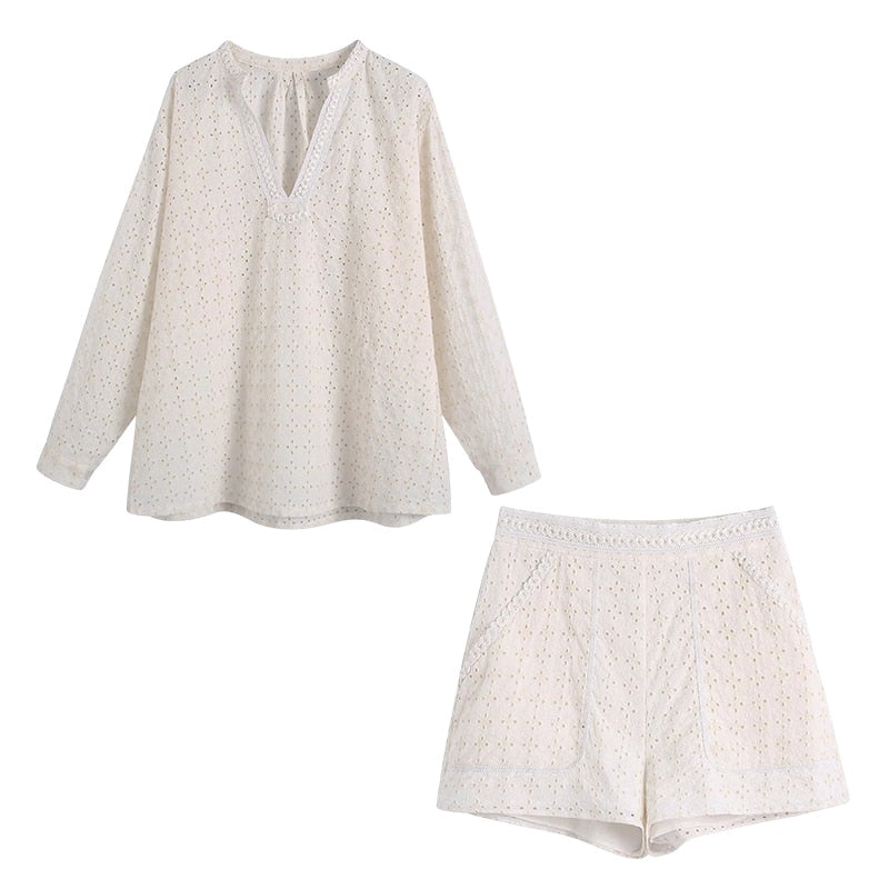 Liona Set (Blouse+Shorts)