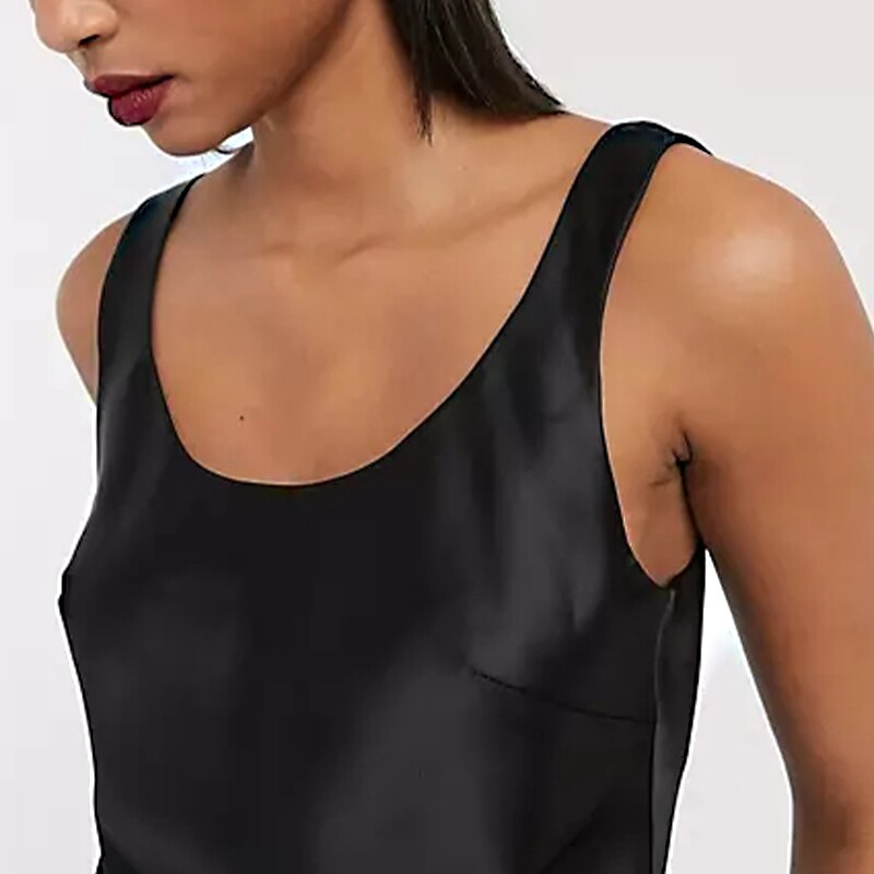 Satin Sleeveless Basic Tank Top