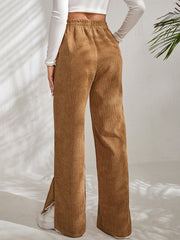 Casual Corduroy Wide Leg Pants