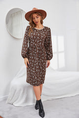 Floral High Waist A Line Dress