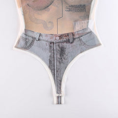 Pattern Print Bodysuit