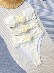 Hollow Out Off-Shoulder Bathing Suit Basic Swimsuit