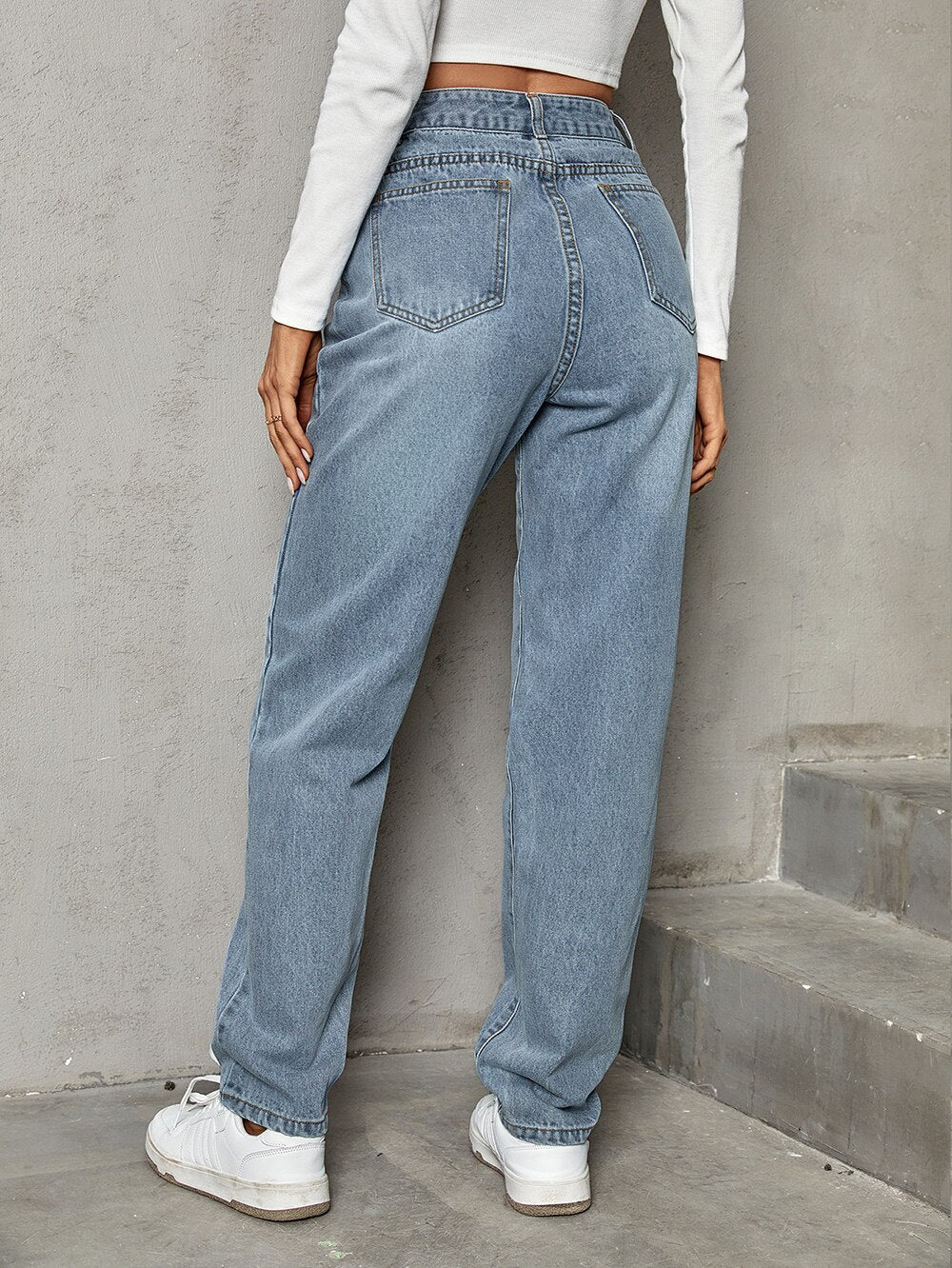 Straight High Waist Jeans