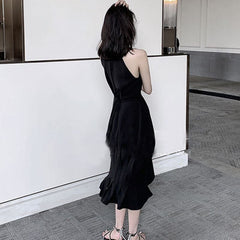 Sleeveless White Elegant Dress