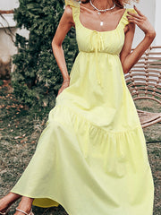High Waist Sleeveless Swing Maxi Dress Fashion Maxi Dresses