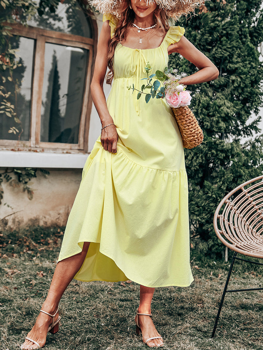 High Waist Sleeveless Swing Maxi Dress Fashion Maxi Dresses