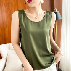 High-End Silk Suspender Vest for