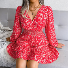Floral Print Chiffon Dress