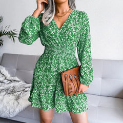 Floral Print Chiffon Dress