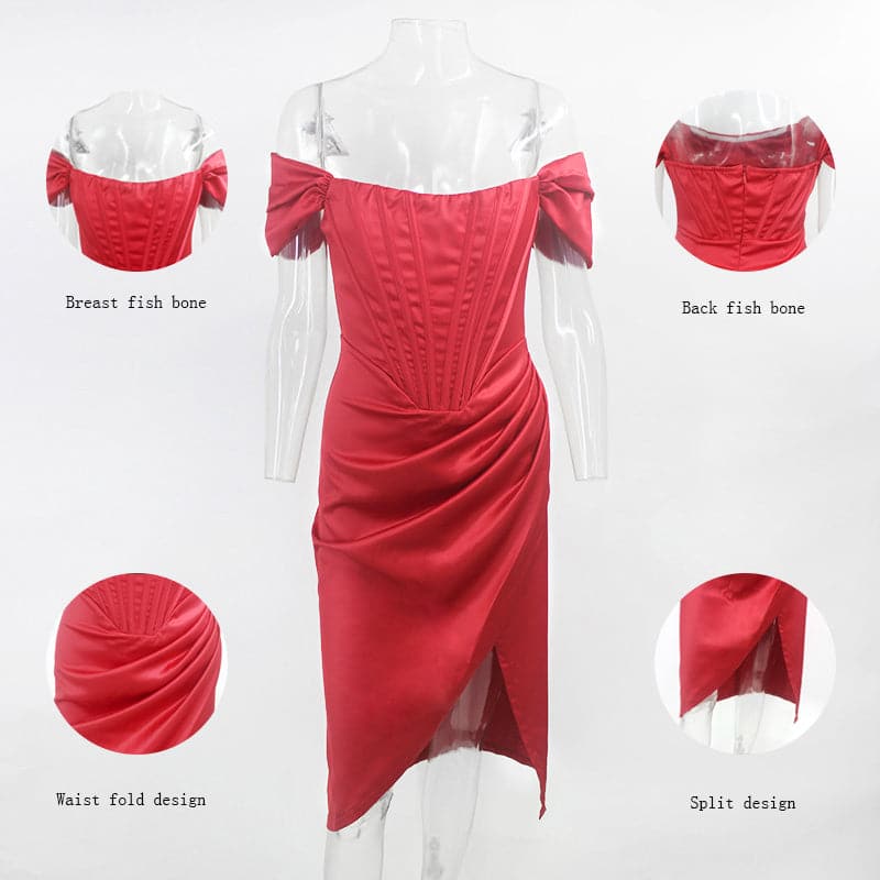 Stretch Satin Elegant Dress