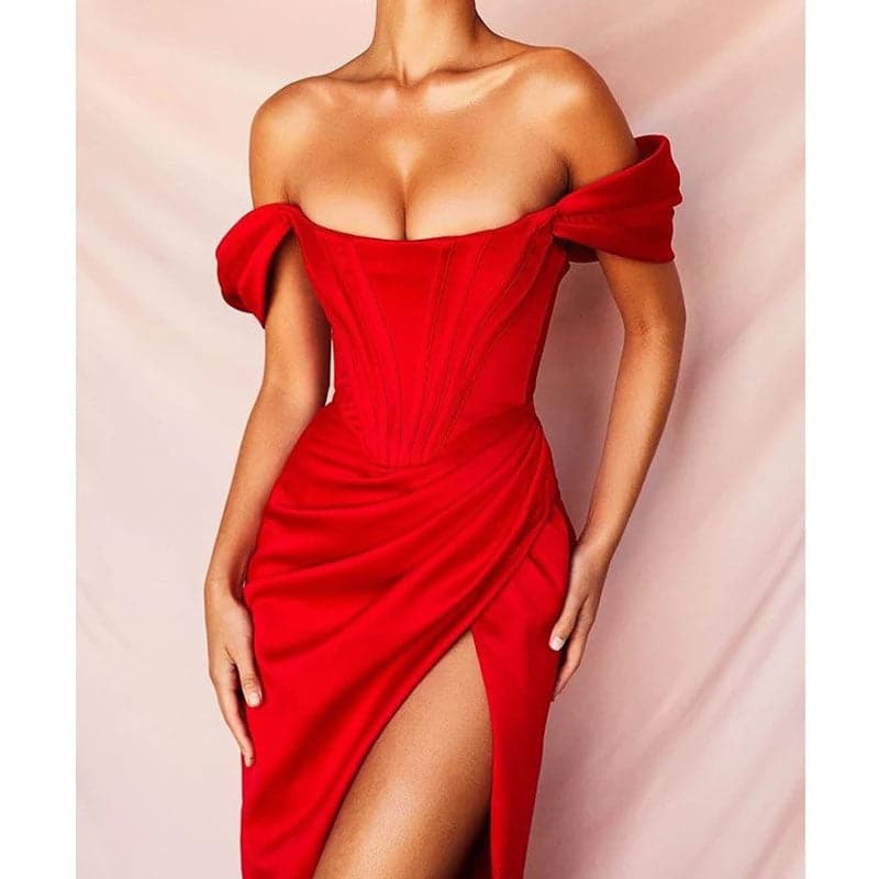 Stretch Satin Elegant Dress