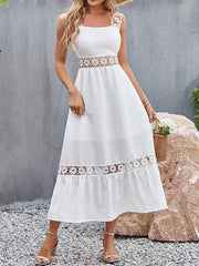 Backless Hollow Out Summer Evening Party Boho Dress