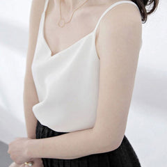 Chiffon Sleeveless Solid Camis Top